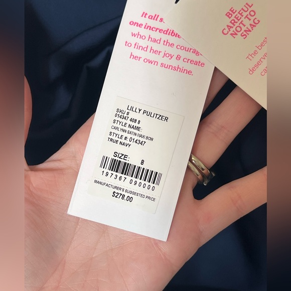 Lilly Pulitzer Formal Navy Blue Strapless Dress - 8 - Picture 5 of 8